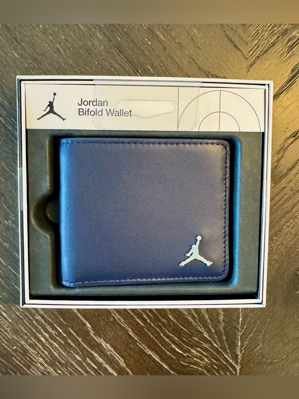 Nike Air Jordan Jumpman 23 Bifold Wallet Midnight Navy Blue NWT MA0819-U90